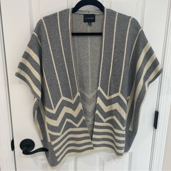 La Fee Verte Anthropologie Gray Hudsen Open Poncho Cardigan Women’s Size XS - Picture 1 of 5